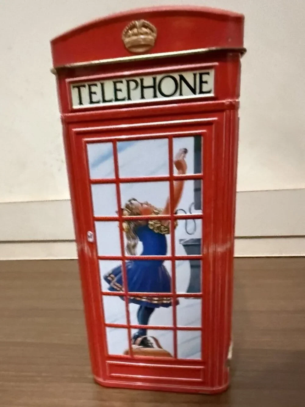 Churchill's Telephone Kiosk Collectors Tin Money Bank Made In England